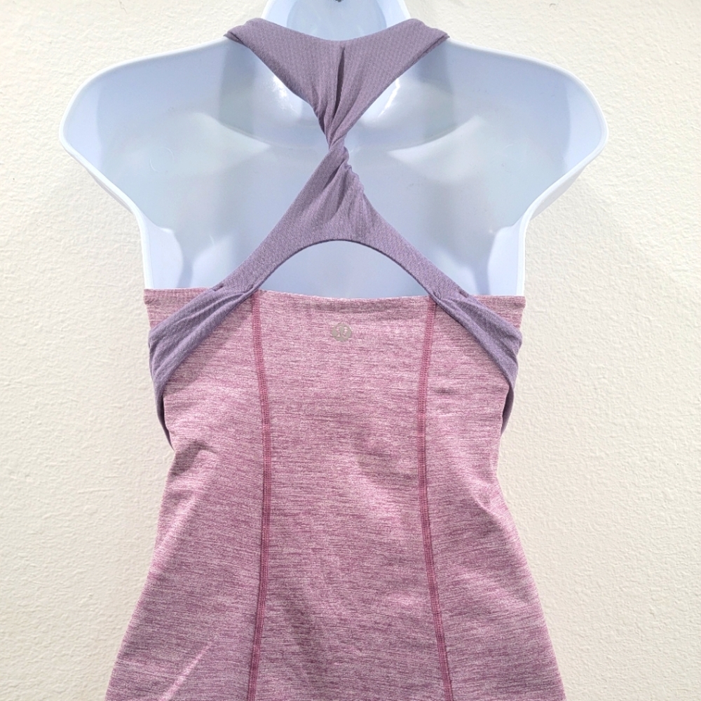 Lululemon Athletica Open Back Tank Top Size 4 pink